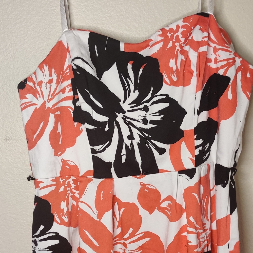 Floral formal spaghetti strap dress Sz M